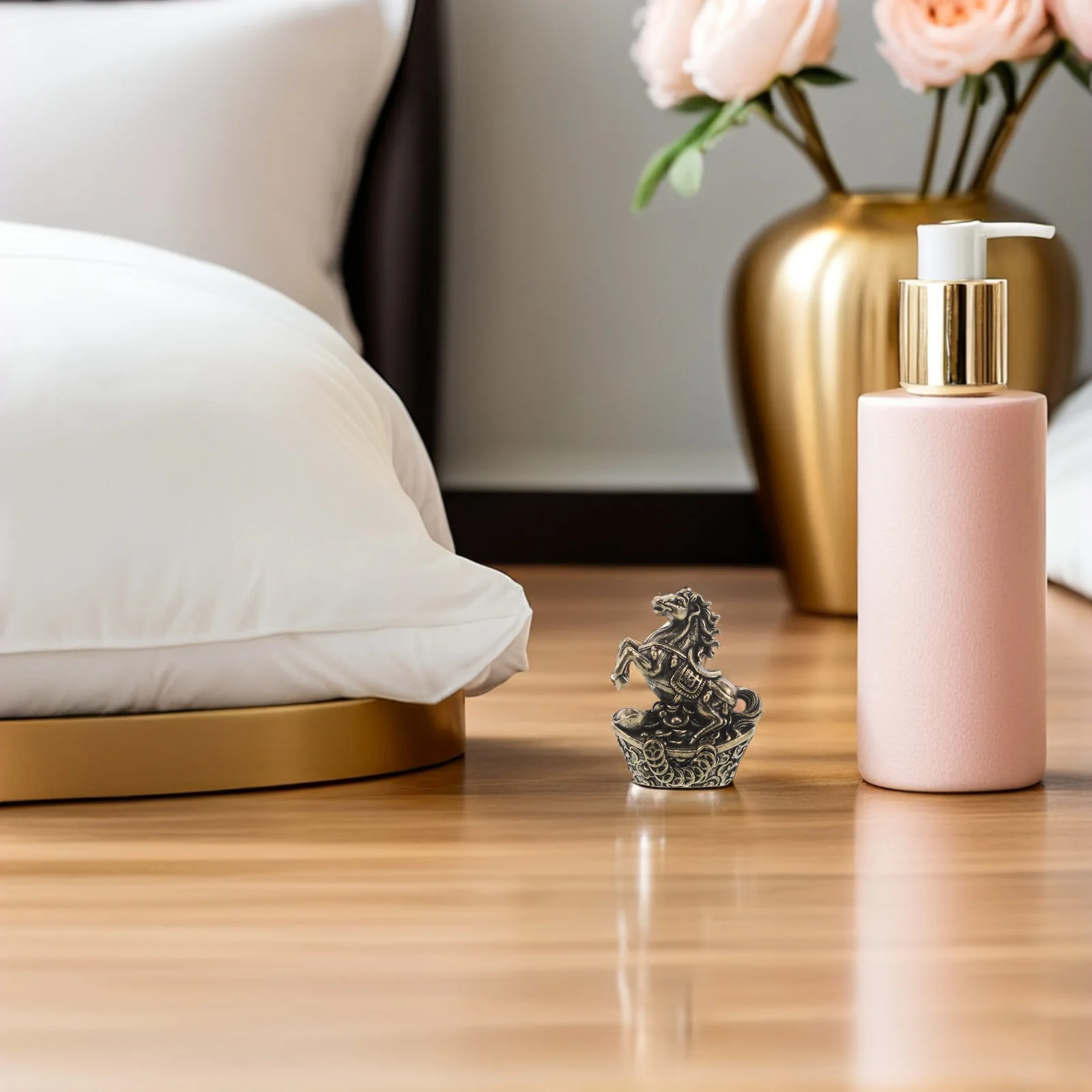 

Year of Horse Brass Incense Stick Holder 2026 Horse Statue Fengshui Ornament Chinese Zodiac Mascot Wealth Attracting Incense