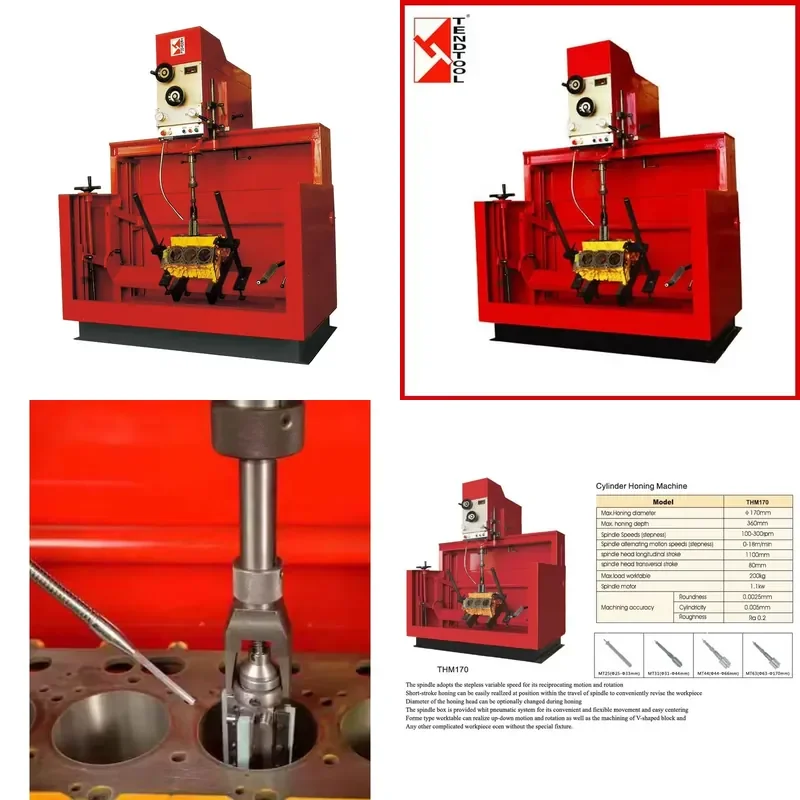 HCY China Factory Engine Rebuilding Honing Machine Vertical Hydraulic Head Cylinder Honing Machine THM170