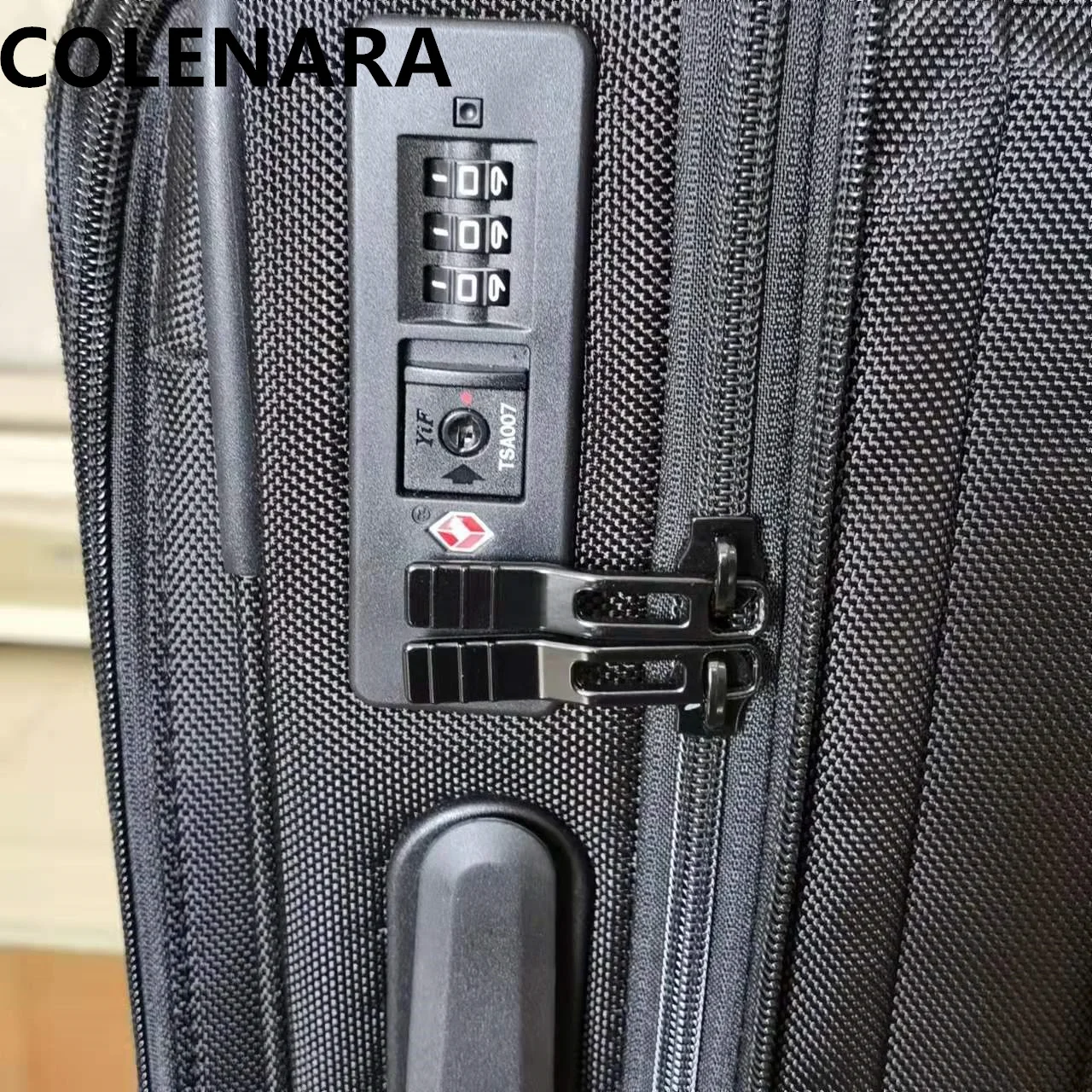 COLENARA-Valise d'embarquement en nylon pour homme, boîte à mot de passe, sac de voyage à roulettes, bagage à main extensible, 20 pouces, nouveau