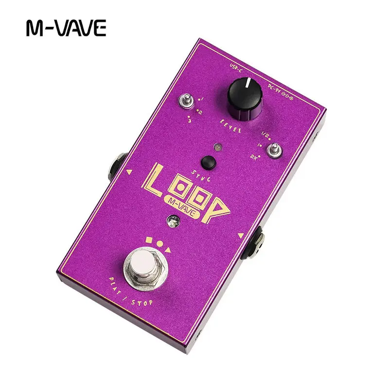 M-Vave Looper Guitar Effect Pedal Unlimited Overdubs Loop Recording Single Block Pedal For Guitar Players Performance Practice