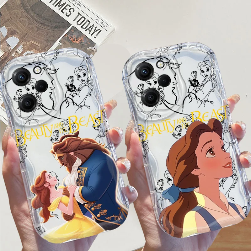 Beauty and the Beast Cream Phone Case For Redmi Note 13 12 11 10 9 8 Pro Max T S Plus 4G 5G silicone Funda Shell Soft Cover Capa