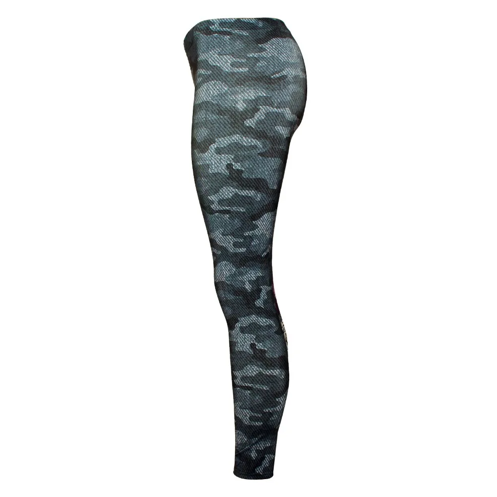 Leggings de camuflagem caveira para mulheres, impresso digital, cintura baixa, calças inferiores, calças femininas, roupas góticas, Halloween