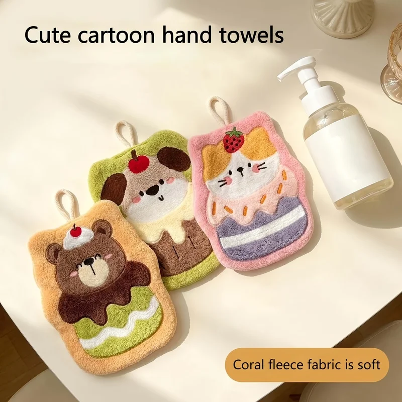 Cure Cake Animal Wiping Towel Embroidery Hanging