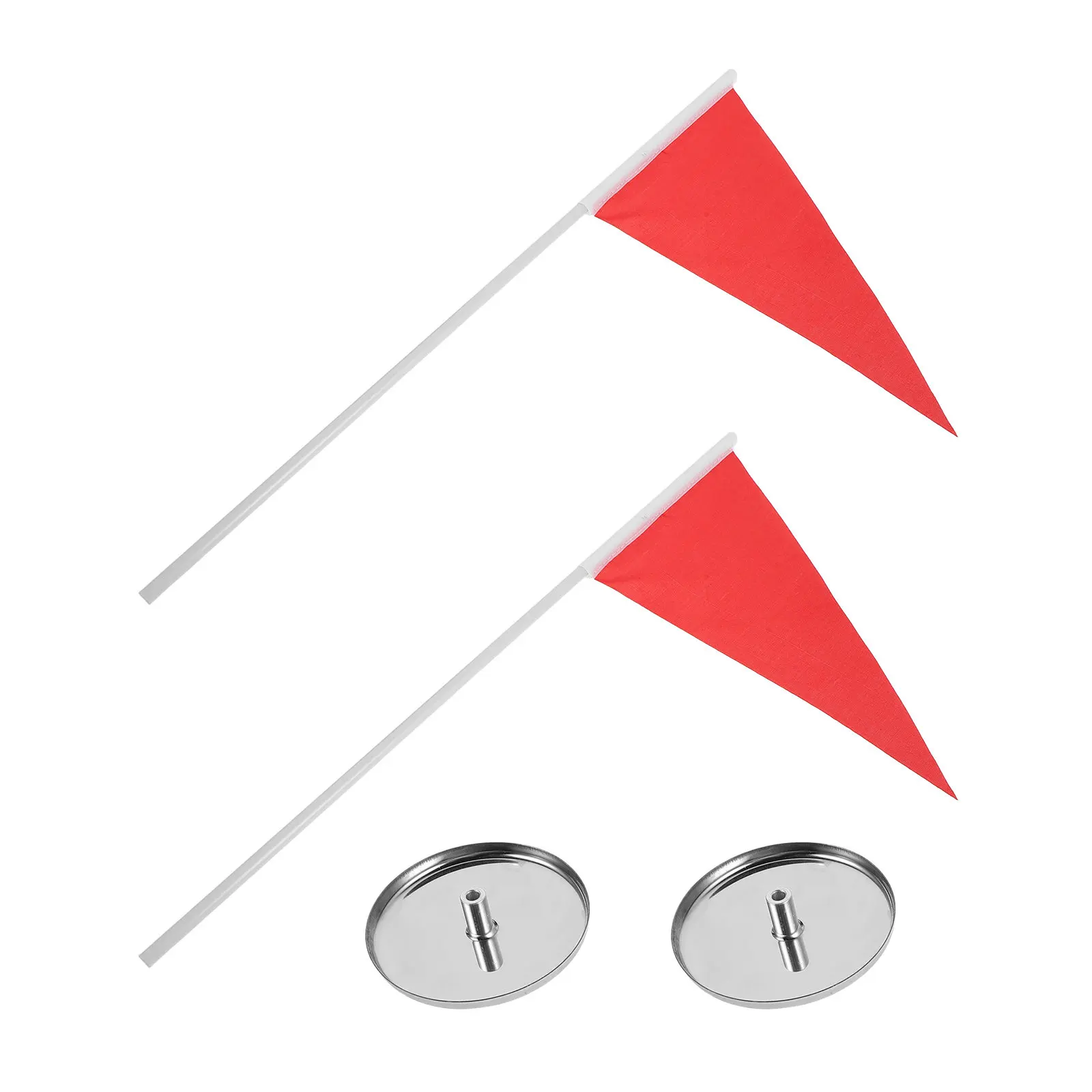 2 Ensembles de Poteaux et Coupelles de Golf en Acier Inoxydable pour Putting Green, Positionnement Précis, Résistants aux Intempéries, Trous de Golf Portables
