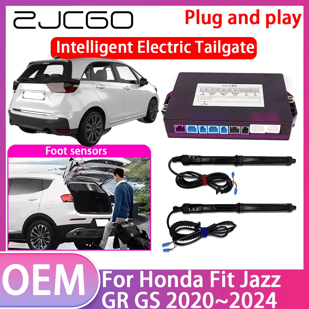 ZJCGO Electric Tailgate Lift Drive Trunk Opening Tail Gate Lift Soft Close Car Door For Honda Fit Jazz GR GS 2020~2024