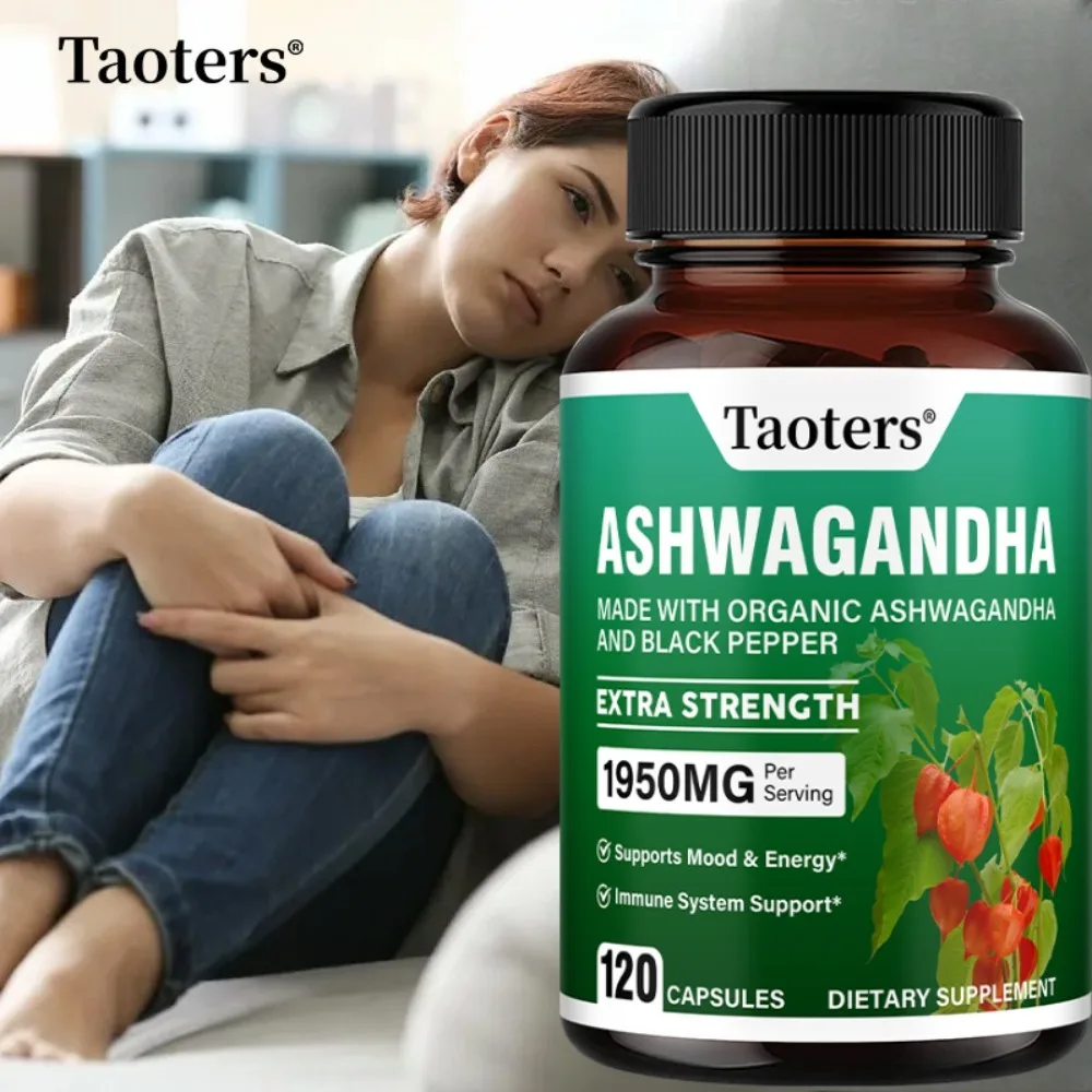 Organic Herbs Ashwagandha Root - Stress Relief & Sleep Support Supplement - Supports Balanced Energy Levels & Positive Outlook