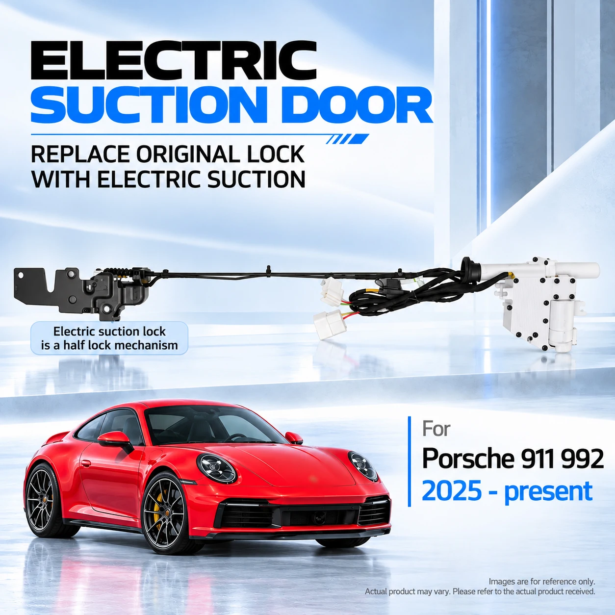For Porsche 911 992 2025-present Car Specific Electric Soft Close Door Lock Replacement Kit Auto Suction Door Upgrade