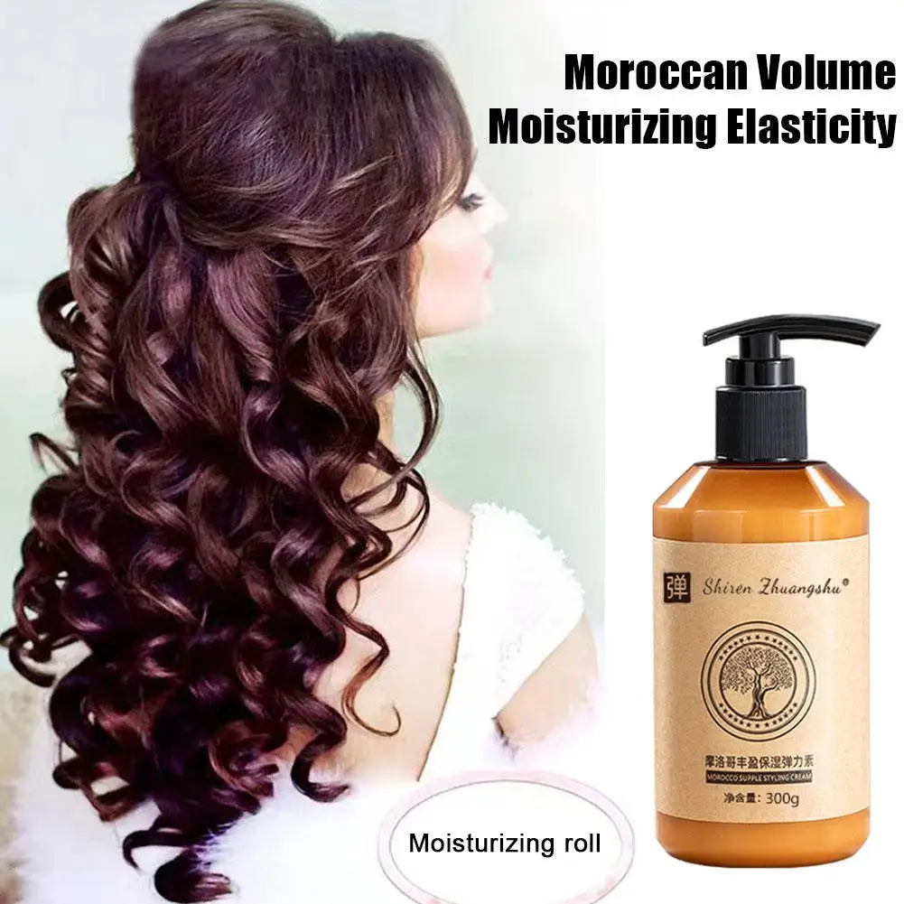 Moroccan Volume Moisturizing Elasticity Cream Hair Cream Bouncy Defining Shining Cream Curl And Curling Hair Enhancers V3f5