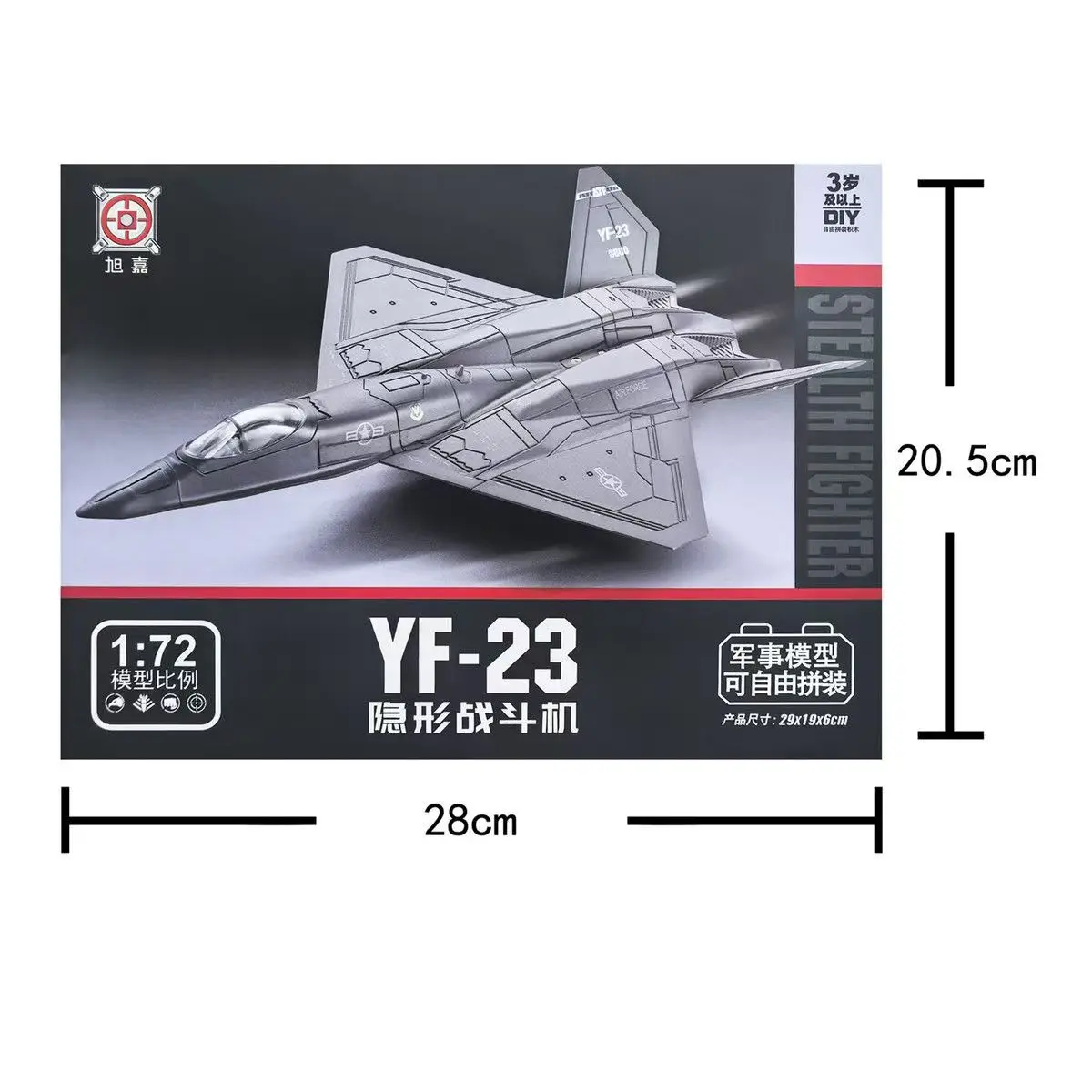 1:72 Scale YF-23 Fighter Jet ABS Creative Military Series Building Blocks Fighter Miniature Airplane Model Decor Christmas Gifts