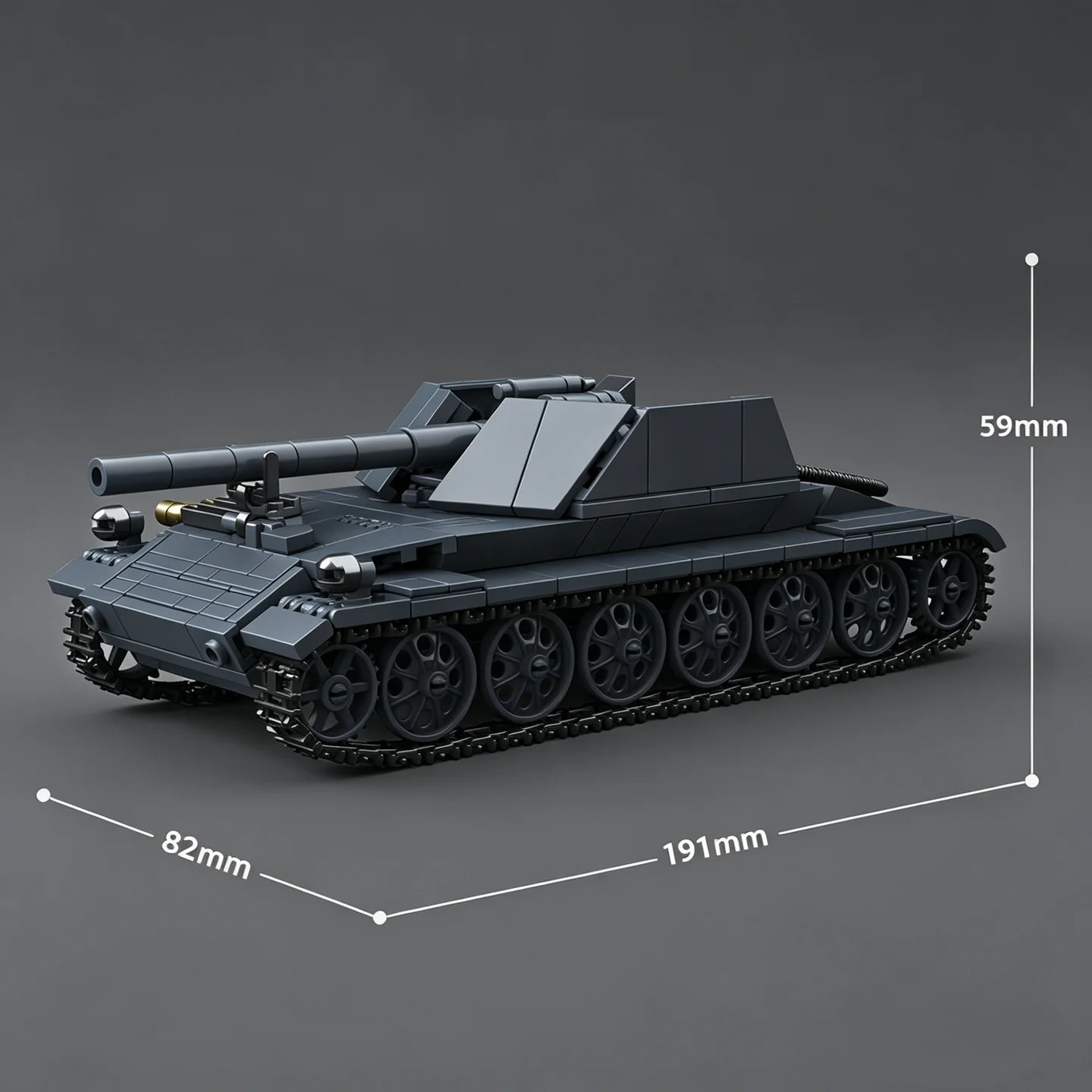 Rheinmetall Weapons Carrier Assembly Model, 1:35 Scale, Building Block Tracked Tank Toy view 5