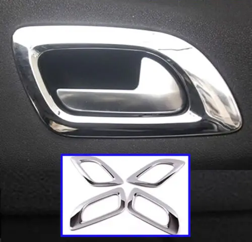 CHROME INNER DOOR HANDLE COVER TRIM BEZEL FRAME BOWL FOR CITROEN 2010 2011 2012 2013 2014 2015 2016 C4 L MK2