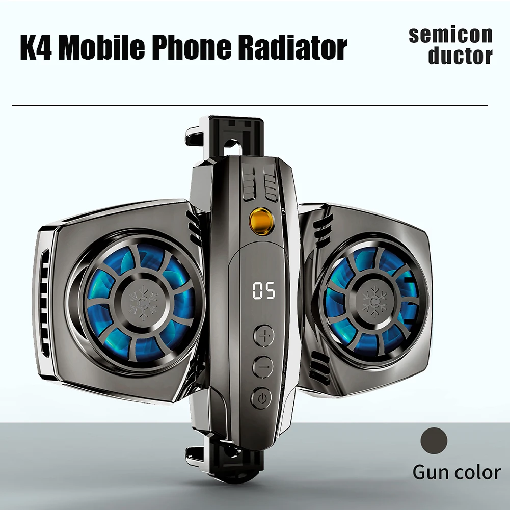 K4 Universal Mobile Phone Game Cooler System Cooling Fan Radiator Cool Heat Sink