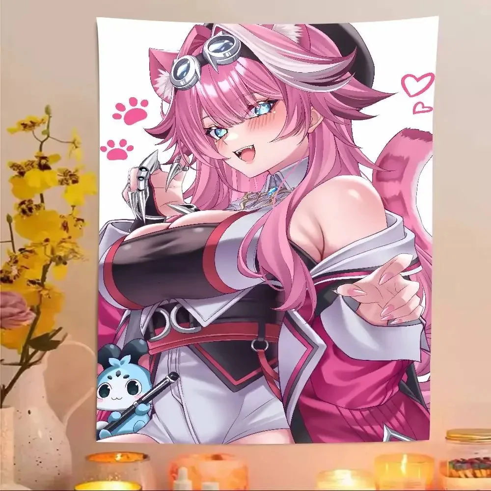 VIKAMA Pink Hair Kimono Girl Tapestry Wall Hanging, 6 Designs, Wall Decor for Bedroom Living Room Dorm