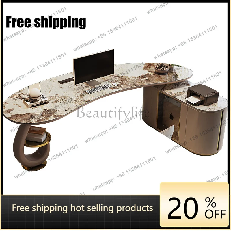 

zj.Designer White Executive Office Desk Modern Manager Large Cheap Computer Desk Study Adjustable Scrivania Work Station Table