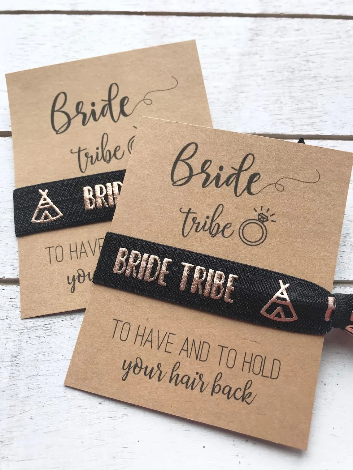 BRIDE TRIBE Hair Tie Favors |To Have and To Hold Your Hair Back Bachelorette Party Favors | Bridesmaid Proposal Idea