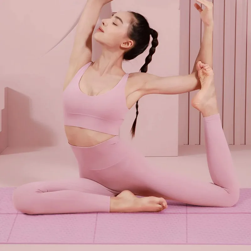 اليوغا حصيرة بيلاتيس اللياقة البدنية حصيرة 3/4/6 مللي متر سمك عدم الانزلاق اليوغا وسادة السفر اللياقة البدنية ممارسة الوسادة للنساء المنزل الصالة الرياضية الطابق تجريب