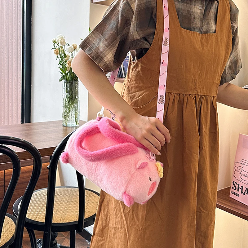 Cute Plush Capibala Capybara Large Capacity Cartoon Shoulder Messenger Bag Portable Commuting Handbag