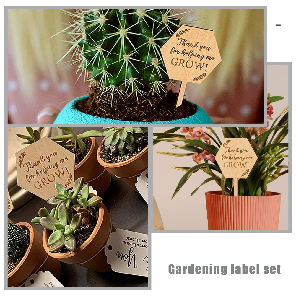 

40pcs Flower Identifying Boards Garden Markers Outdoor Tags Greenhouse Nursery Supplies Wood Tag Plant Label Tags Wood Garden