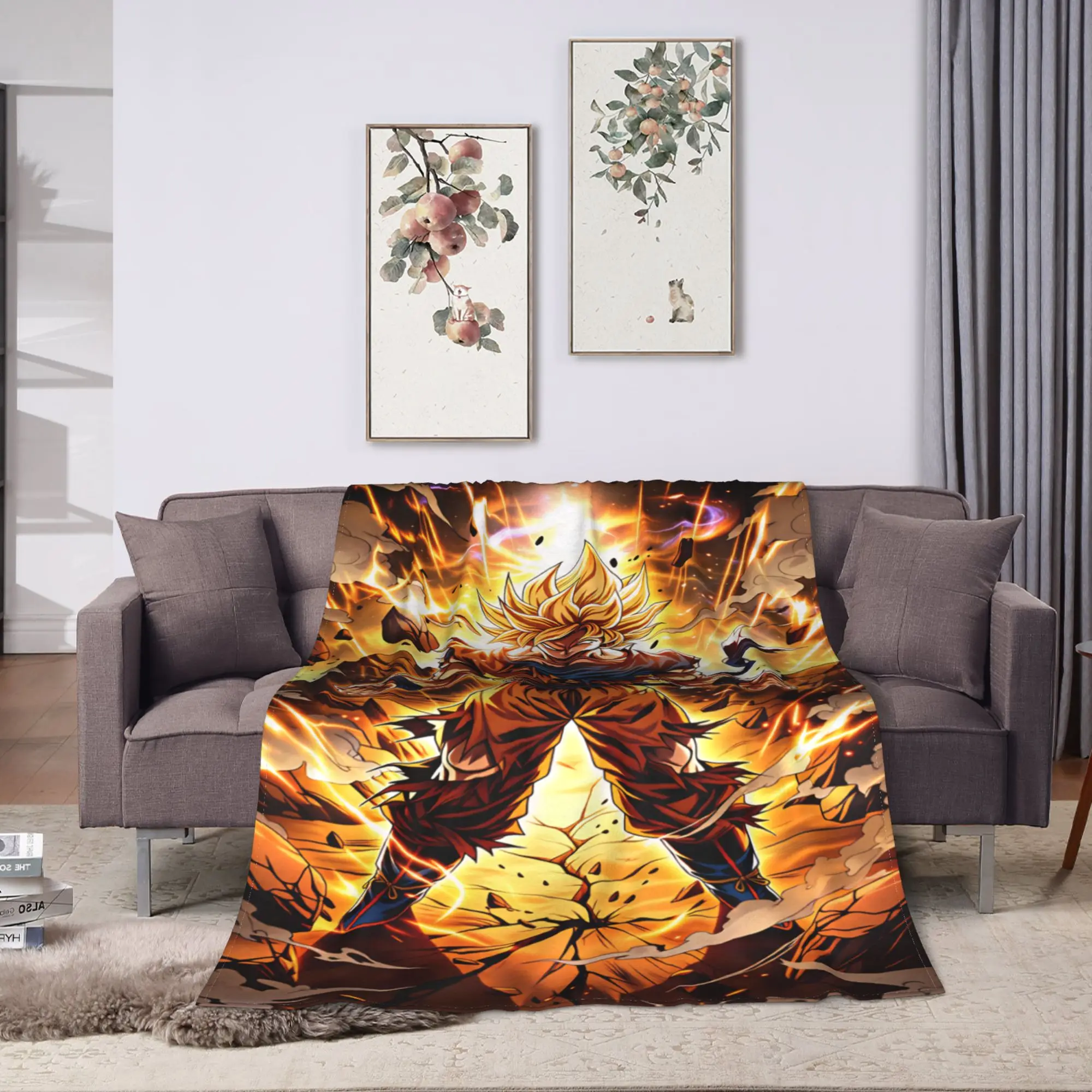 Anime D-Dragons B-Balls  Blankets  Airplane Travel Flannel Bedding Throws For Home Decor Soft Design Quality Bedspread