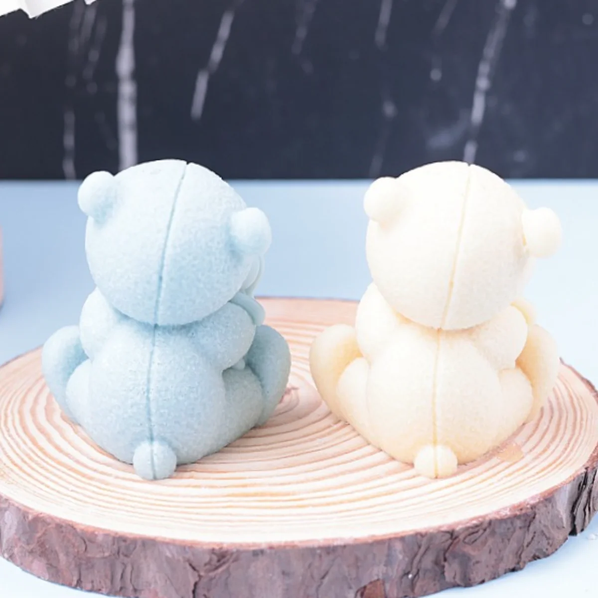 Cartoon Woven Bear Candle Silicone Mold DIY Animal Soap Resin Plaster Doll Making Tool Chocolate Ice Cube Mold Cake Decor Gift