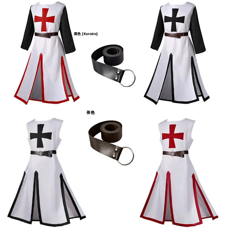 Nuevo Estilo de Halloween: Disfraz Largo de Caballero Medieval para Actuaciones Escénicas, Traje Gótico de Caballero Templario, Ropa Étnica para Mujer