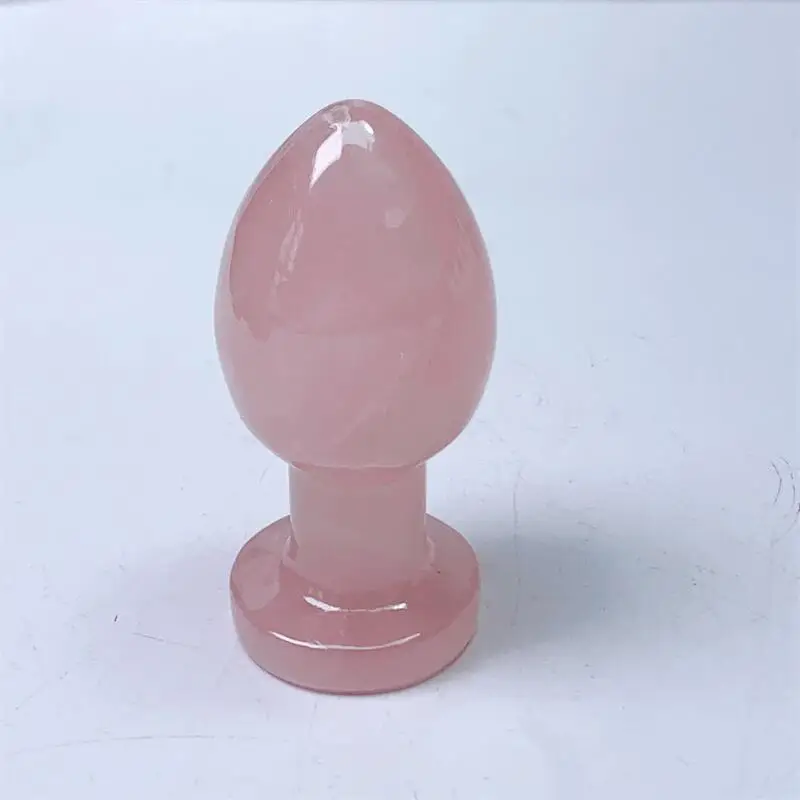 8cm Natural Rose Quartz Penis Massage Stick Crystal Stone Gift as Healing For Women Home Decoration 1pcs