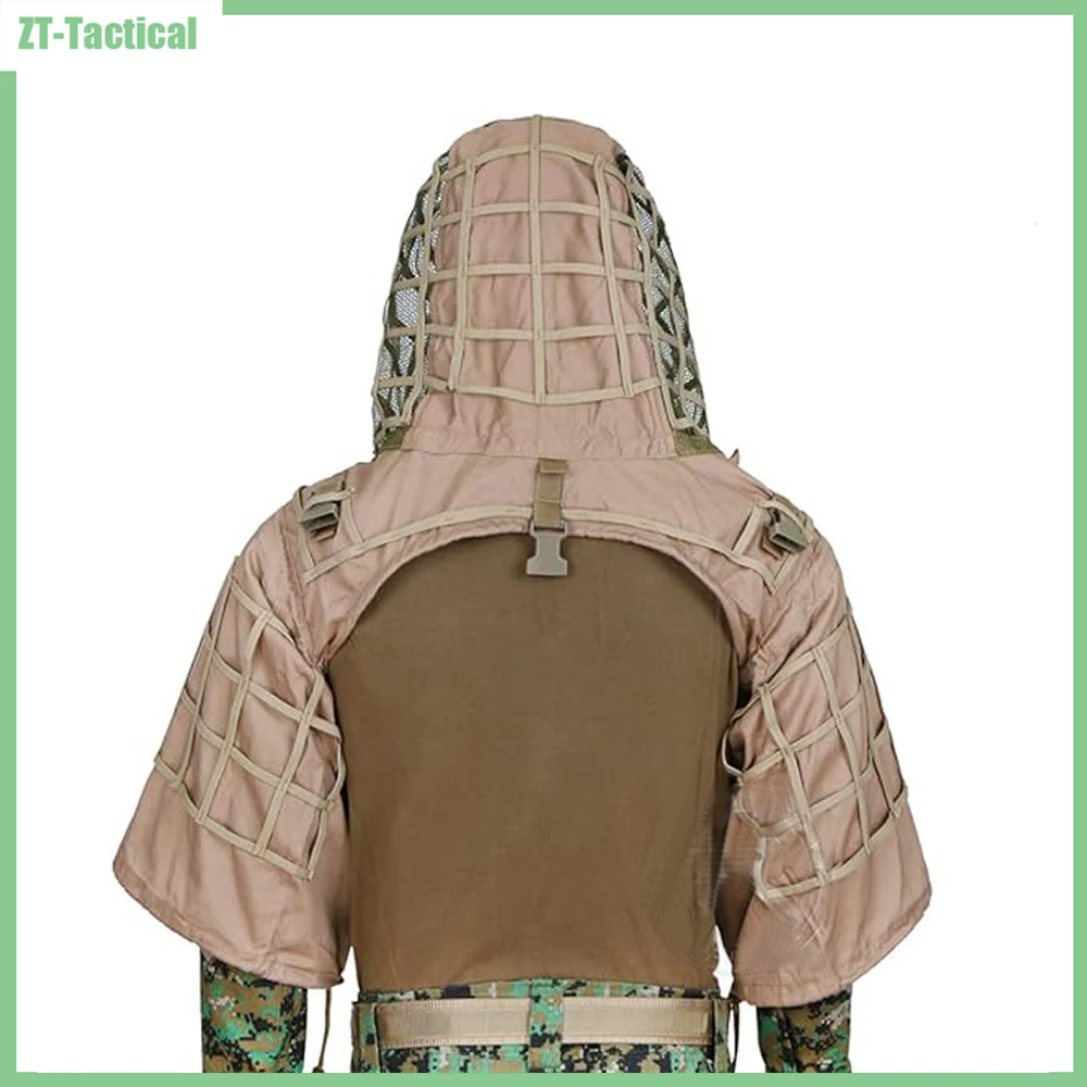 Ghillie Suit Foundation Tactical Sniper Coat Viper Hoods Camouflage Clothes For Airsoft Paintball Hunting Accessories, Cotton