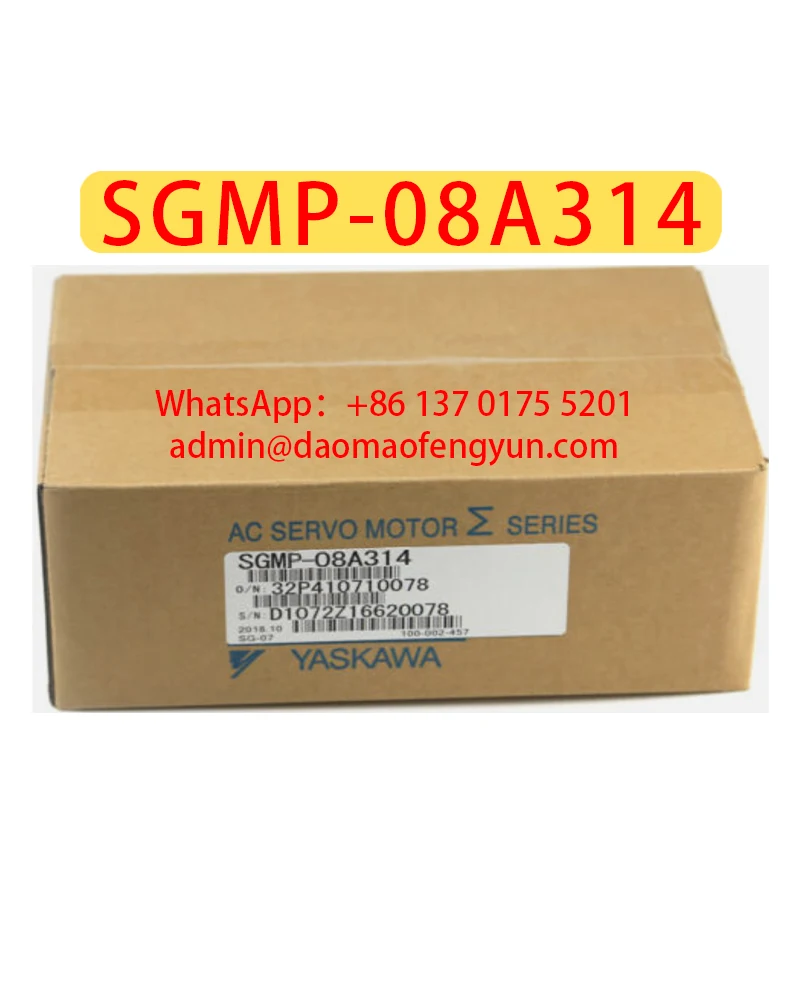 

SGMP-08A314 Совершенно новый серводвигатель, быстрая доставка, SGMP 08A314