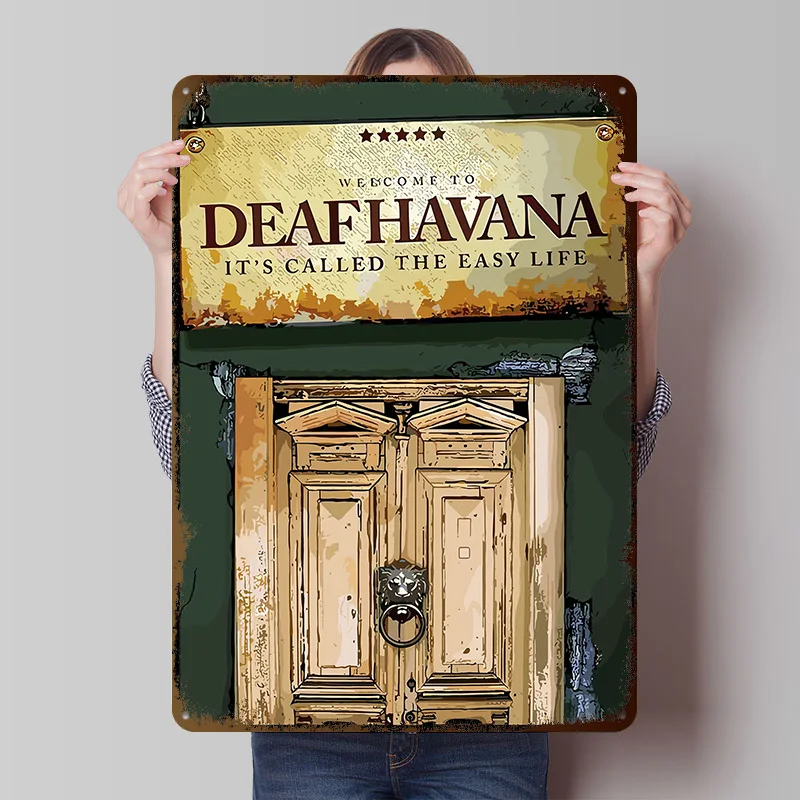 Deaf Havana It's Called the Easy Life Tinplate Posters Customizable Wall Art Retro Vintage Metal Signs for Home Room Desk Decor