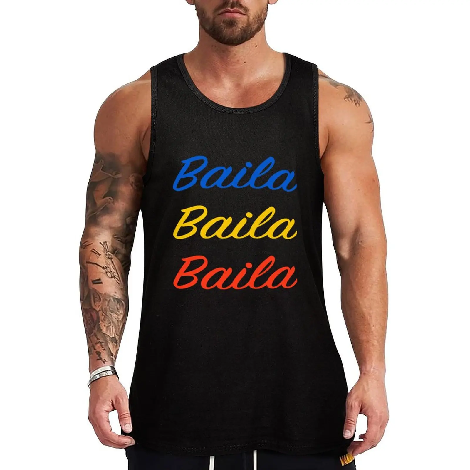 

Baila Baila Baila Ozuna Tank Top sleeveless shirts singlet for men Men's summer clothes anime gym