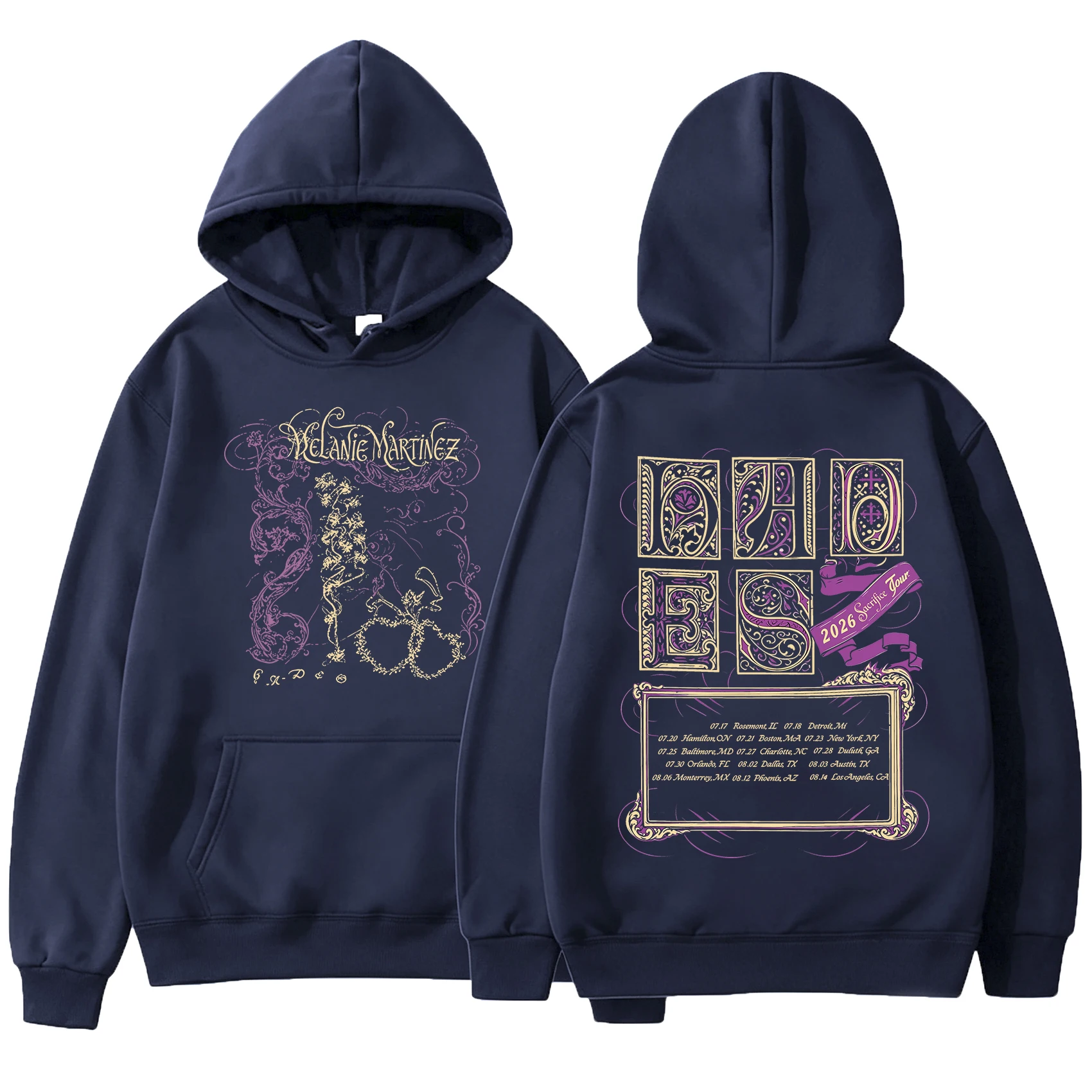 2026 Melanie Martinez Hades The Sacrifice Tour Hoodie Lässiger Loser Langarm Y2K Streetwear Hoodie Pullover Top – Detail 7
