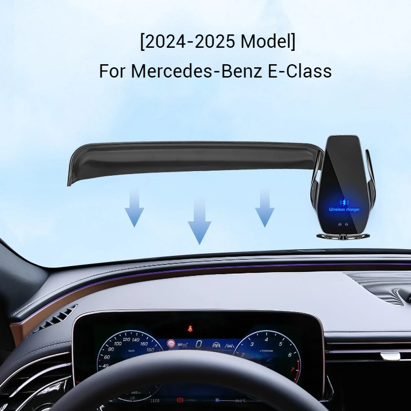 

Автомобильный держатель для экрана Mercedes Benz E Class 2024, беспроводное зарядное устройство, крепление для навигации, аксессуары для интерьера