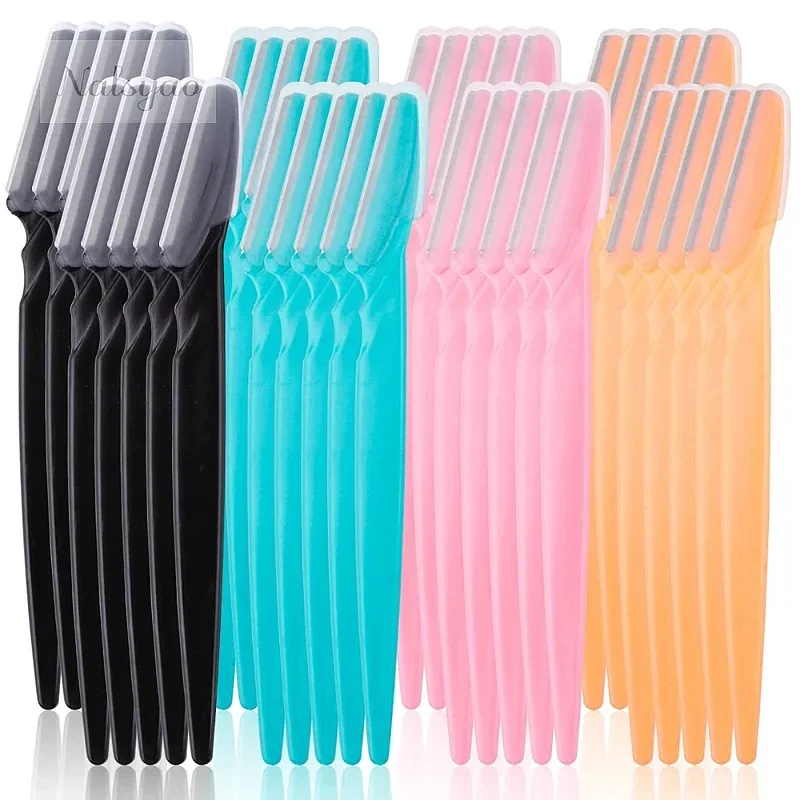 3/4/10Pcs Eyebrow Trimmer Blade Women Face Shaver Portable Eyebrow Epilation Hair Removal Safety Knife Makeup Scraper