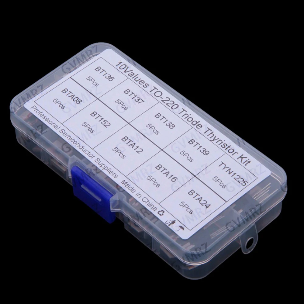 10Values BT152 BTA12 BTA16  BT136 BT137 BT138 BT139 50PCS Silicon Controlled Thyristor  TYN1225 BTA08 BTA24 TO-220