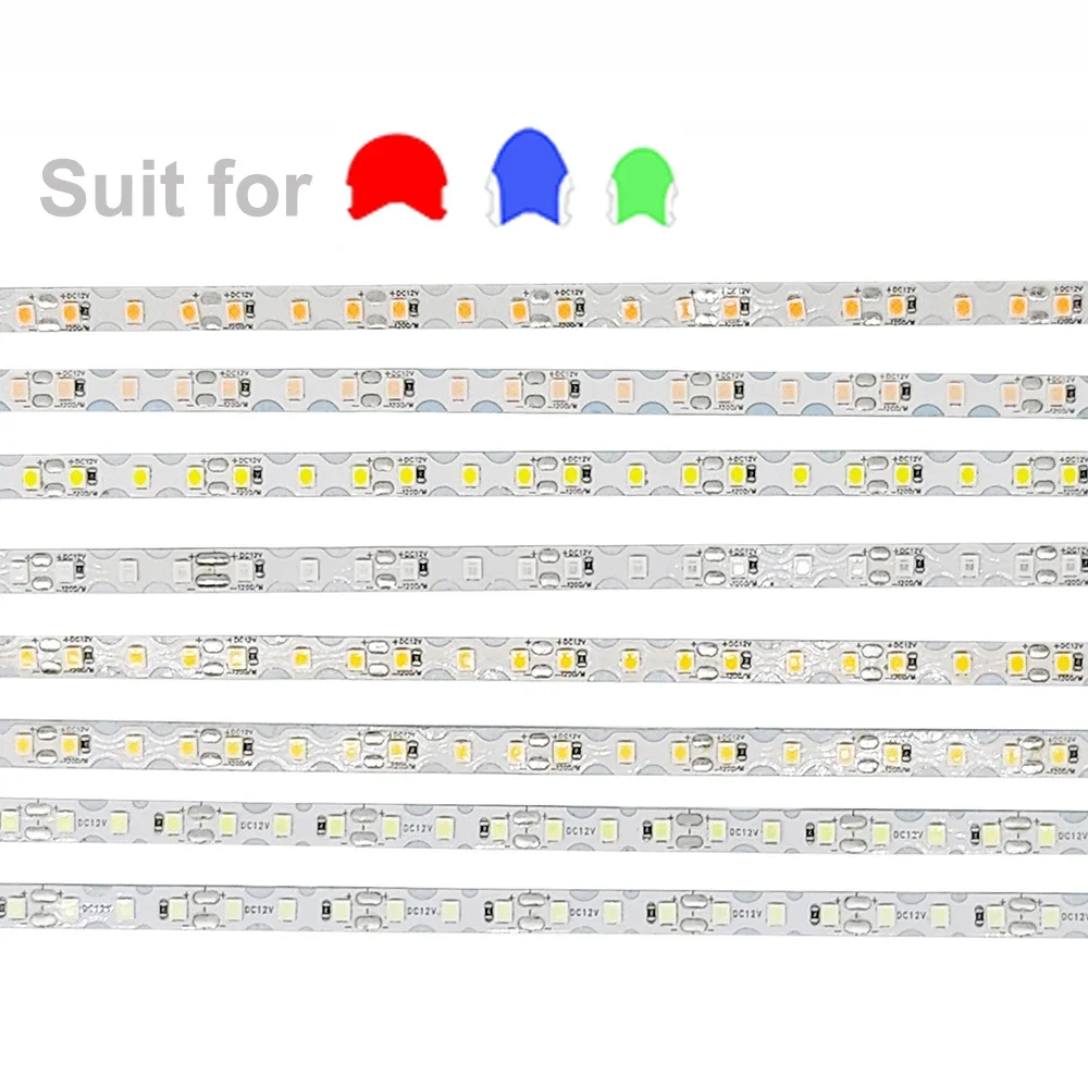 Bande lumineuse Led en forme de S, 6mm, dc 12v 2835SMD, 120 diodes/m, pour signe en néon, lettre, Flexible, pliable, 1-10m