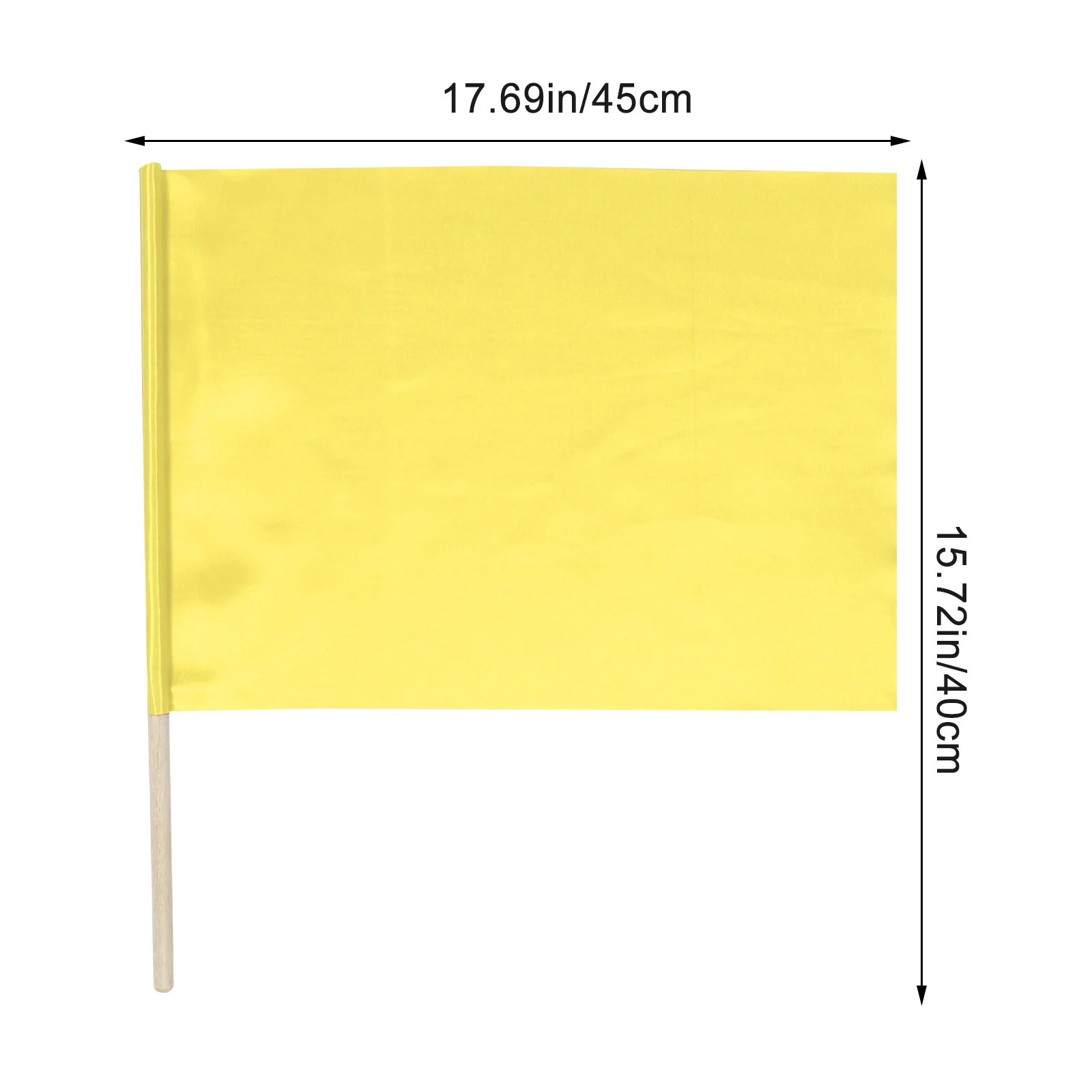 4pcs Yellow Referee Hand Soccer Football Signal Flags Sports Event Racing Party Competition Conducting Lightweight Durable Match