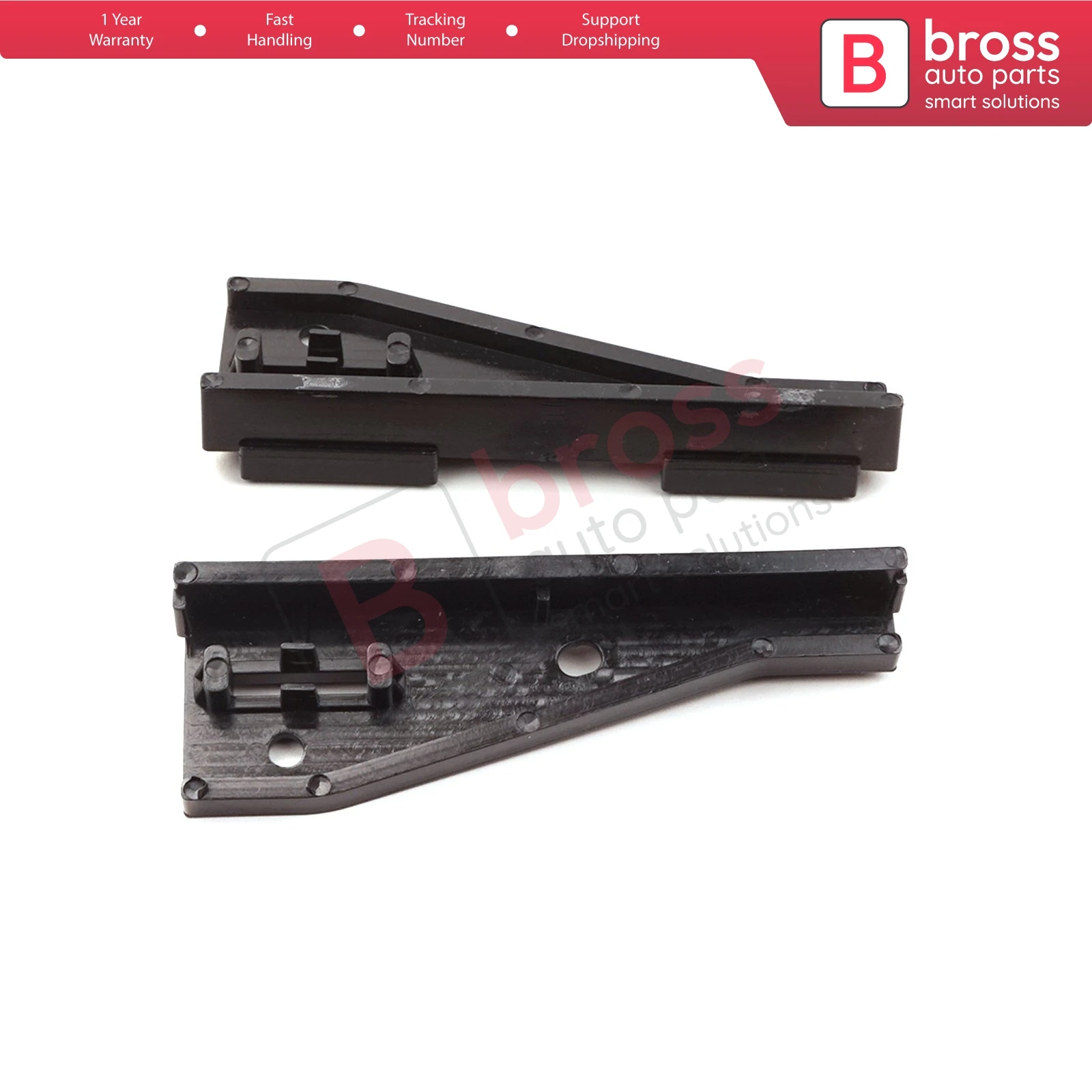 Bross BSR40-2 Panoramic Roof Sunroof Runner Guide Slider Repair 2 Pieces Set Plastic 54138408062 for BMW 5 E39 X3 E83 X5 E53 E70