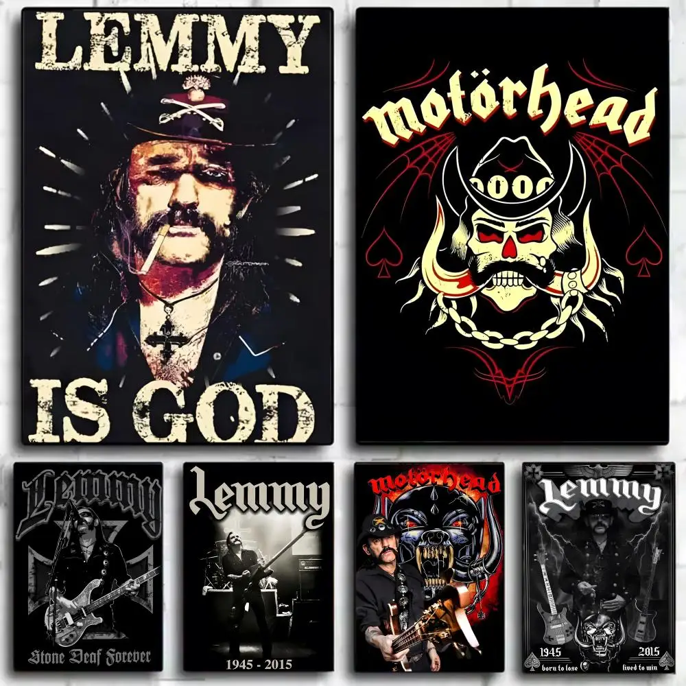 Póster de cantante Lemmy KilmisterS, arte de pared impreso, Mural decorativo, decoración del hogar, regalo sin marco, 1 ud.