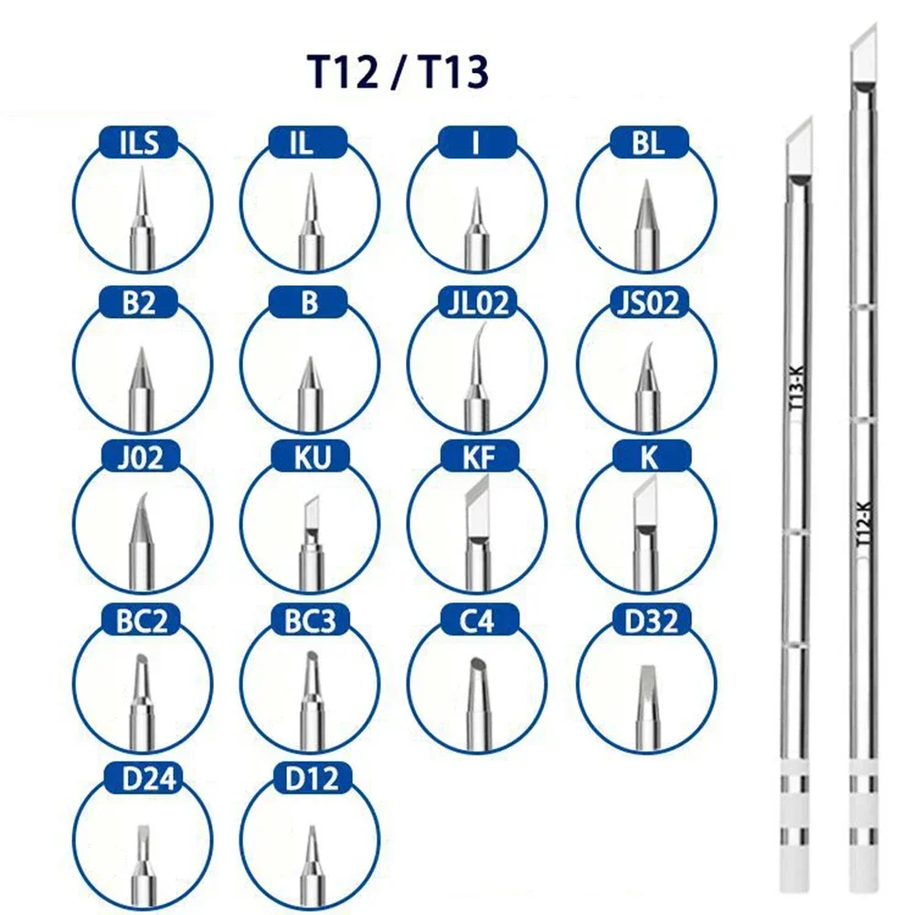 1Pc T12 Soldering Tips Soldering Tools T12 - B/B2/C1/BC2 Rework Station Replacement Tips Solder For FX-951 Soldering Stations