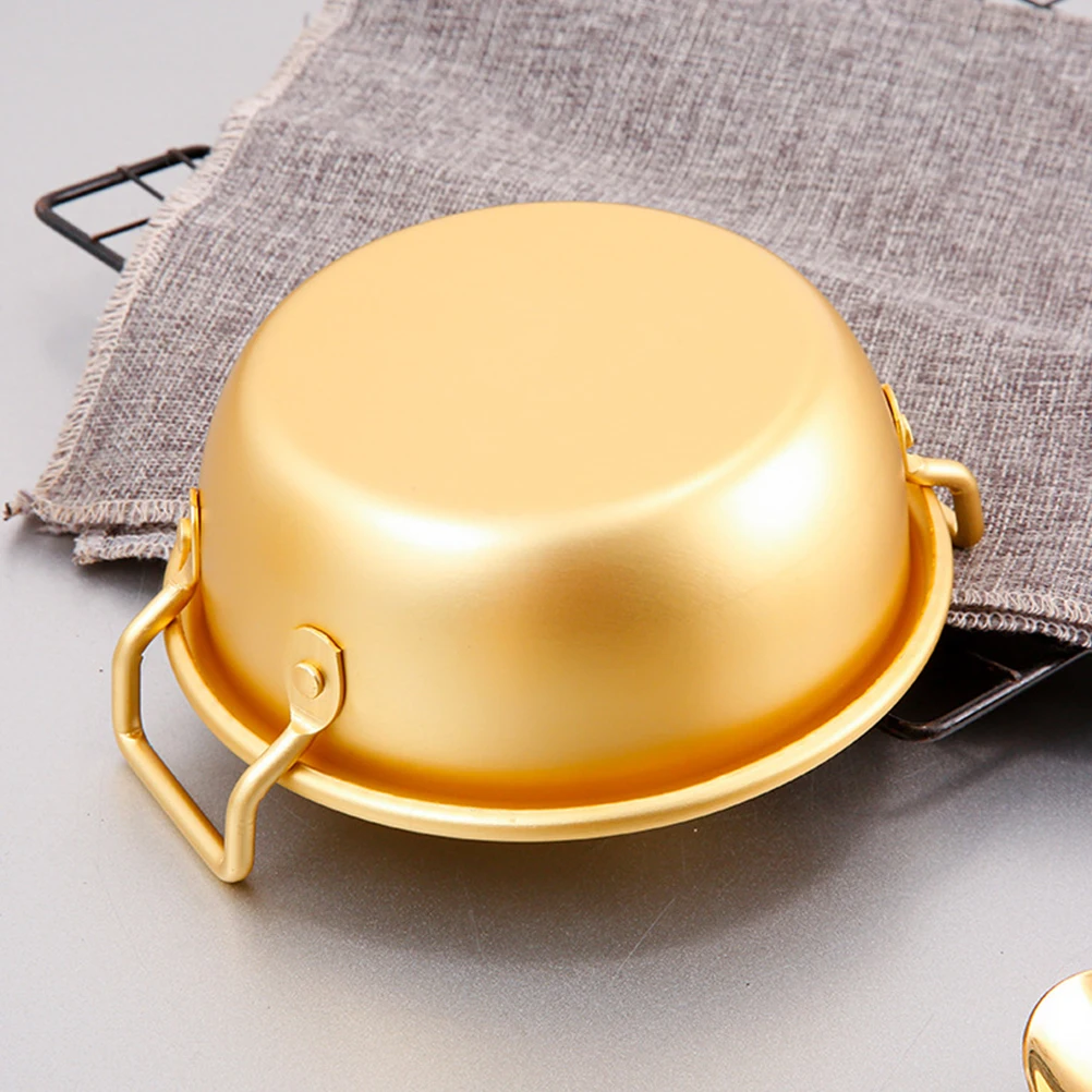 

Aluminium Alloy Mixing Bowl Small Snack Salad Soup Dessert Bowl Portable with Handles for Outdoor Food Supplies