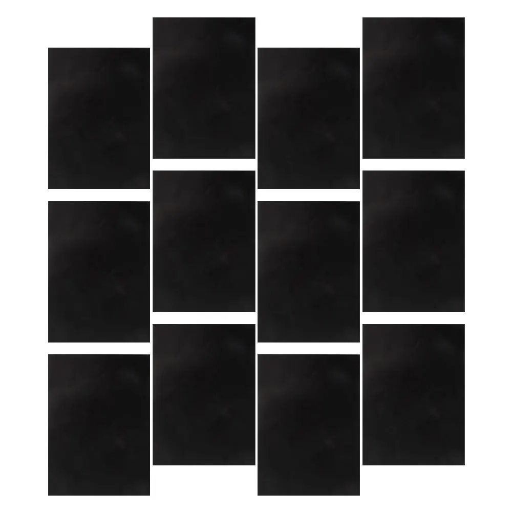

12 Sheets Household Blackboard Stickers Reusable Dry Erase Sheet for Message Information Board Wall Cabinet Fridge Smooth