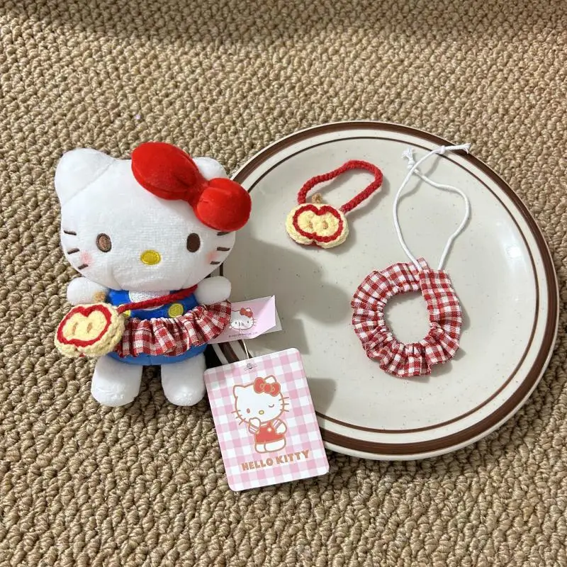 Kawaii Hellokitty Anime Portachiavi bambola di peluche Simpatico cartone animato Dressable Toys Borse Portachiavi Auto Appendini Regali di Natale per le ragazze