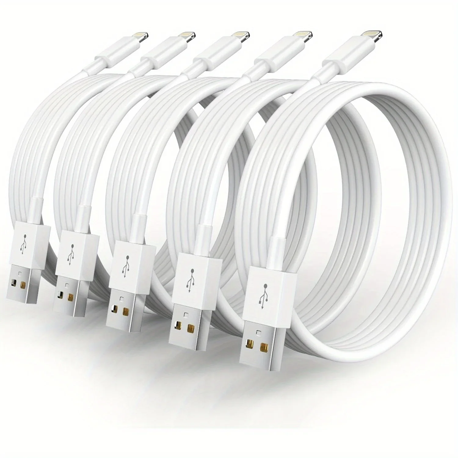 5 Pack(10FT)[Apple MFi Certified] iPhone Charger Long Lightning Cable Fast Charging iPhone Cord Compatible iPhone 14/14 Pro Max/