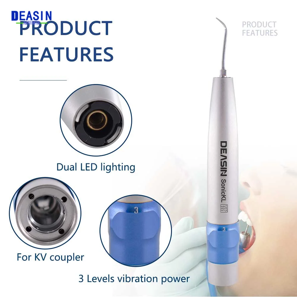 Oral Tool Whitening Dental Sonic Ultrasonic led Cleaning Air Scaler Handpiece Series With 3 Scaling Tips For 6 Hole Kavo Coupler