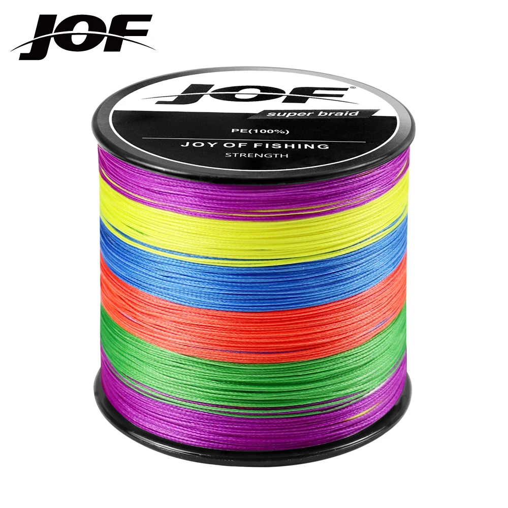 JOF 8 Strands Multifilament Fishing PE Line 500M Braided 22 31 41 50 61 72 88 LB Wear Resistance String For Saltwater Freshwater