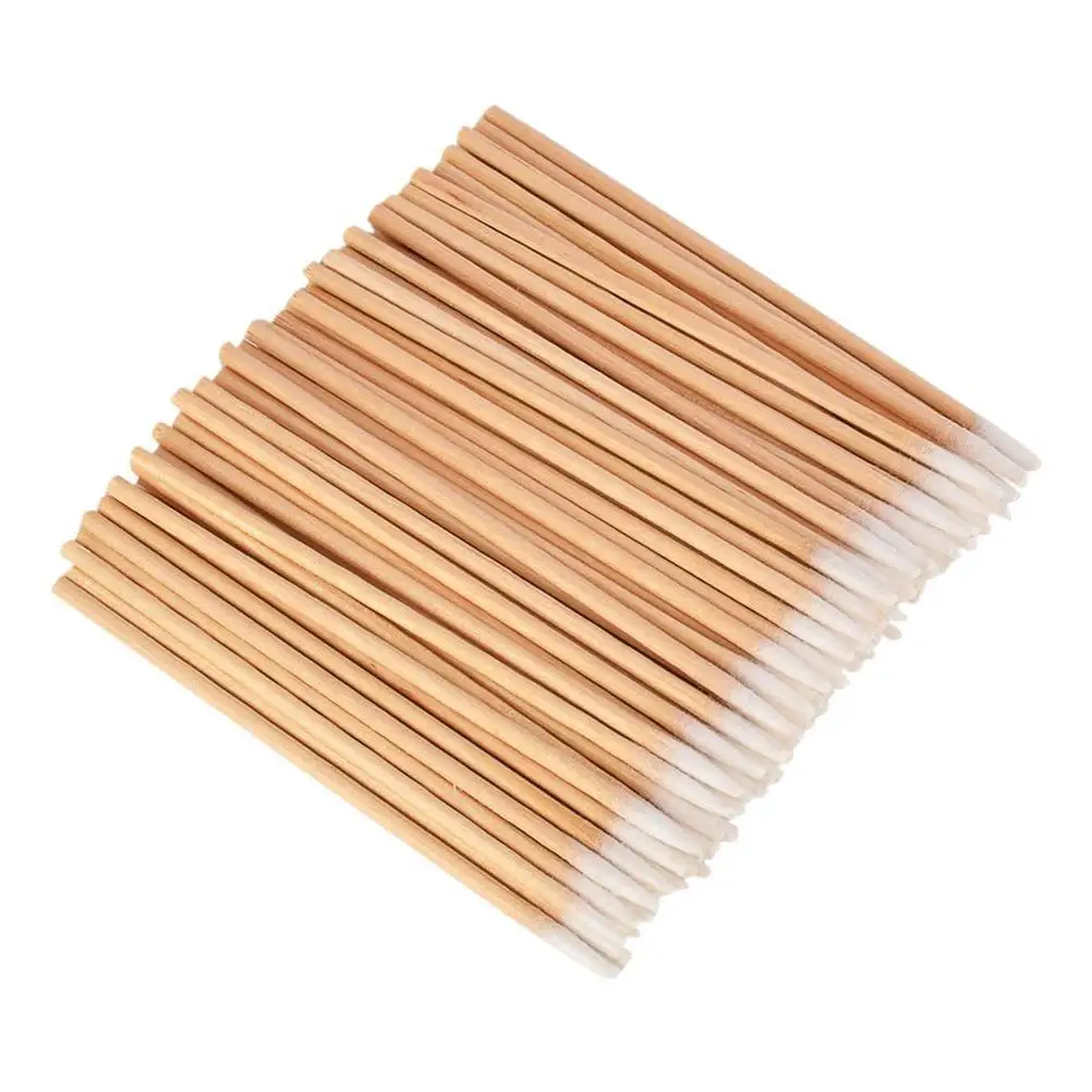 100 Pcs 청소 면봉 손톱 메이크업 도구에 대 한 비 린트 일회용 귀 스틱 살롱 병원 가정용