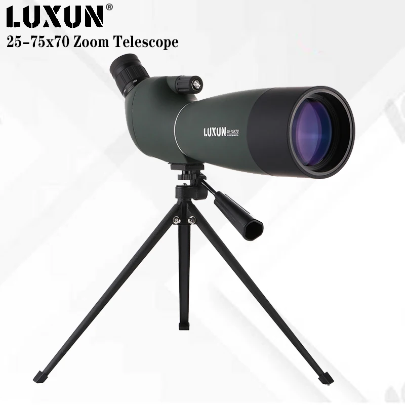 

LUXUN 25-75x70 Telescope Monocular with Zoom Powerful Spyglass Professional Monocular Bird Watching Hunting Camping Equipment