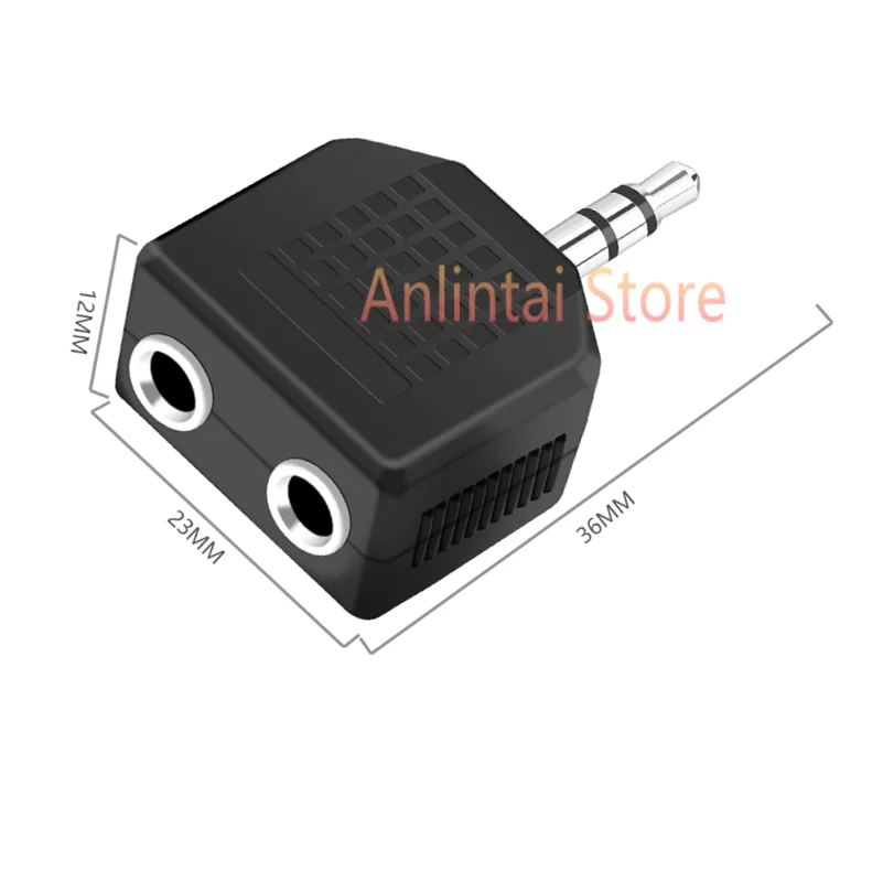 Cltgxdd-conector jack 3.5mm, plugue para fone de ouvido e casal, um ponto dois adaptador, para fone de ouvido, 5 peças