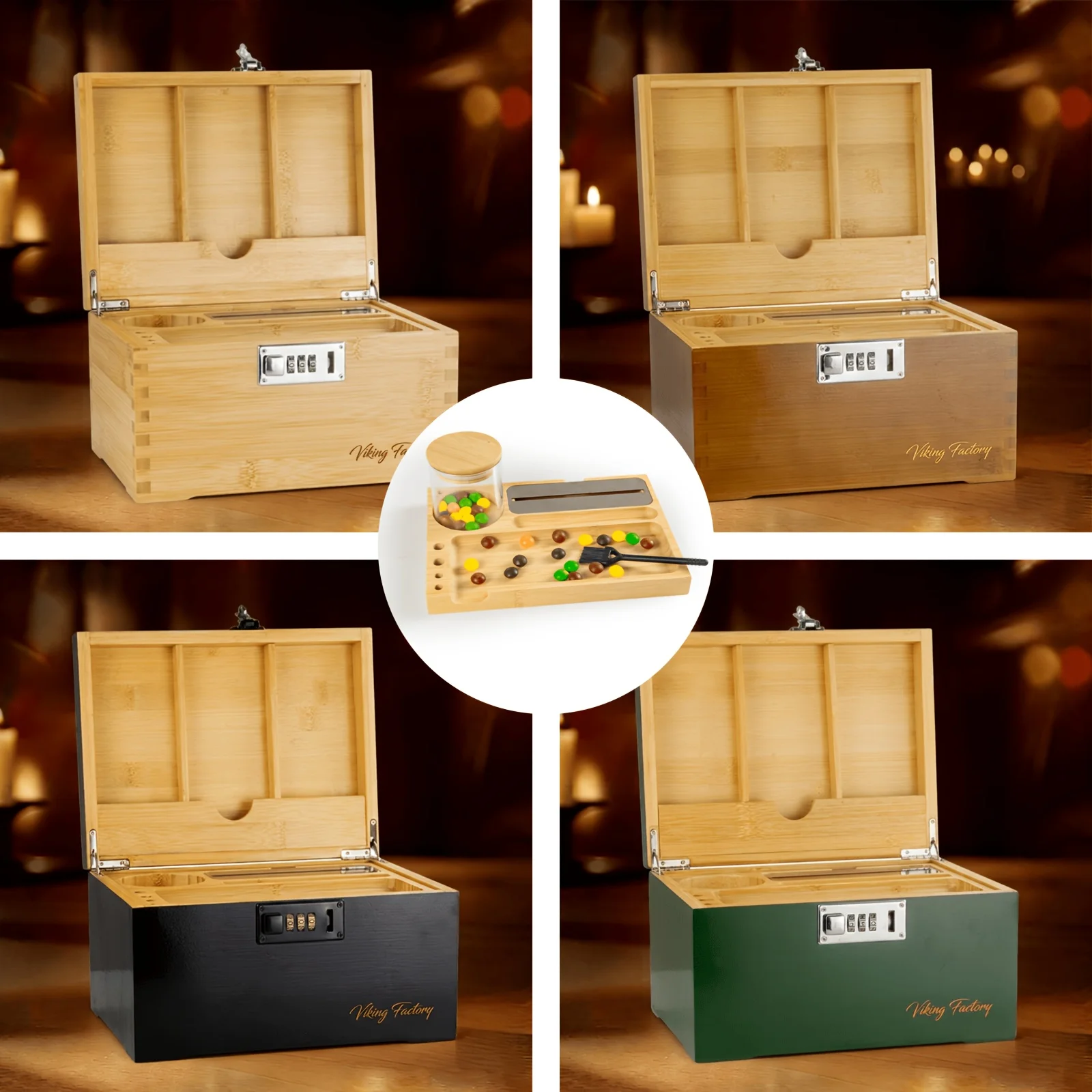 

Набор декоративных ящиков для хранения Stash Box, большой запираемый домашний декоративный ящик для хранения с кодовым замком, улучшенные стеклянные банки-контейнеры, шкатулки для украшений