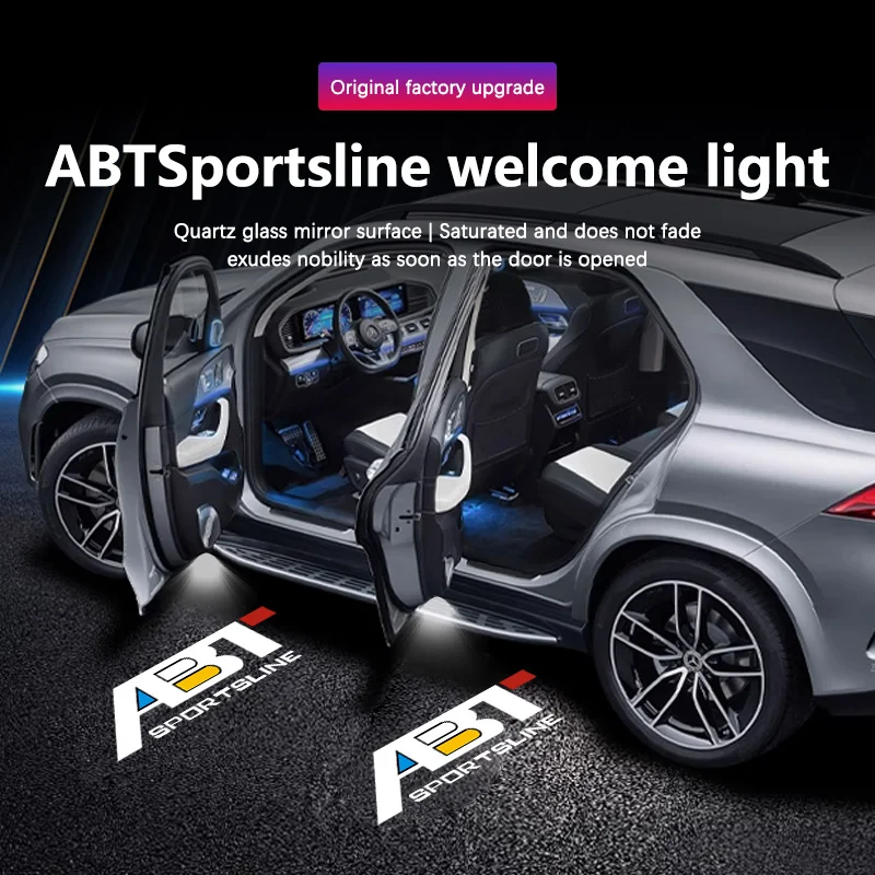 Led Car Door Logo Light Courtesy Laser Projector For Audi ABT A1 A3 A4 A5 A6 A7 S3 S4 S5 S6 S7 Q3 Q4 Q5 Q7 Q8 S Line Accessories